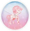 Slika STENSKA URA MAGICAL UNICORN