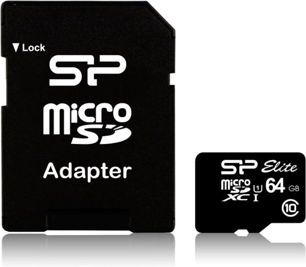 Slika od SILICON POWER ELITE microSD UHS-1  64GB (CLASS 10) z adapterjem